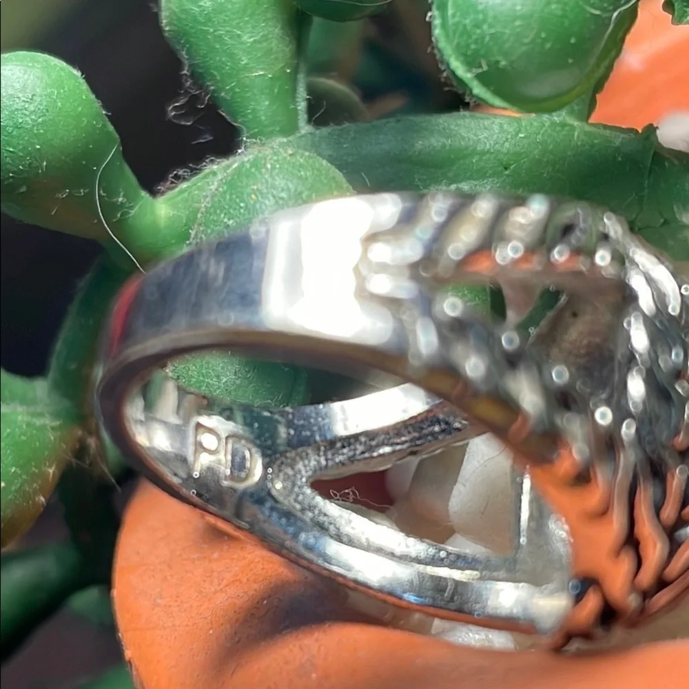 💍💍💍2/40$💍💍💍Silver Ring with Black Stone-7